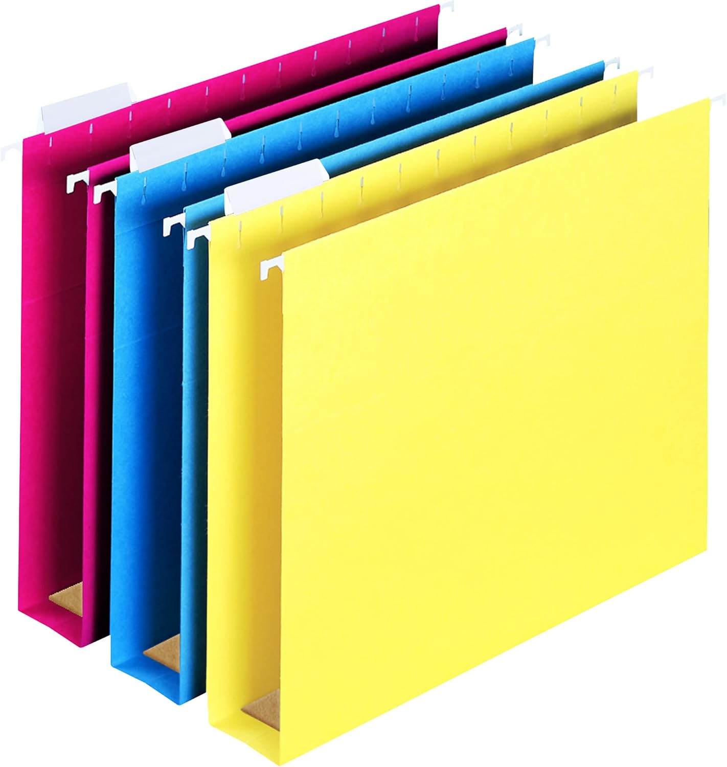 Smead Hanging File Folders, 25 Pack, Assorted Colors, 2 Inch Expansion Hanging Folders for Documents with Tabs, Letter Size (64264)