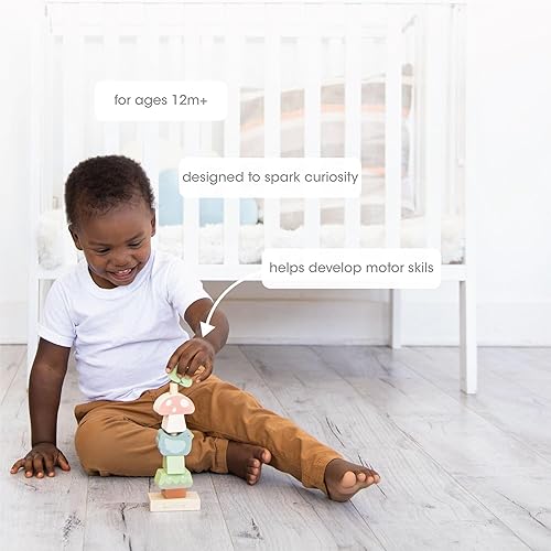 Miniatura 4 de Pearhead Woodland - Juguete apilable de madera, juguete interactivo de aprendizaje apilable, juego de construcción para niños, juguetes de