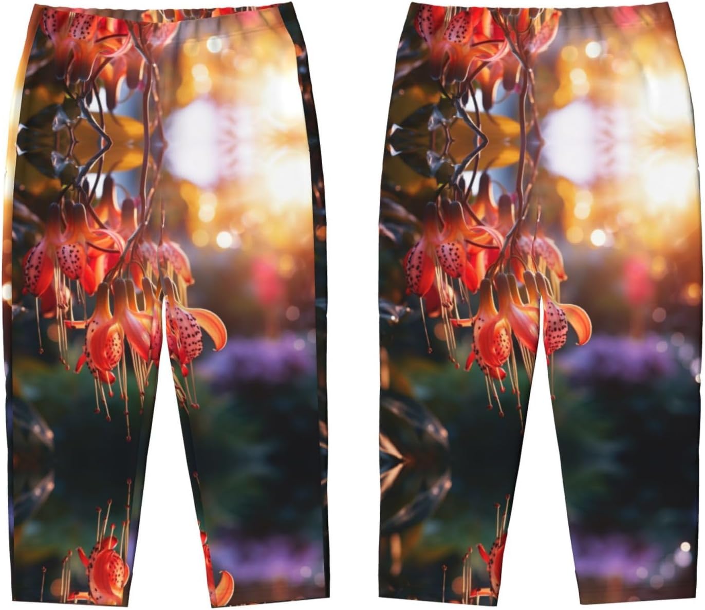 Plant Floral Flowers Print Comfortable Pajama Pants,Teenagers Pajama Pants,For Both Lounging At Home And Outings