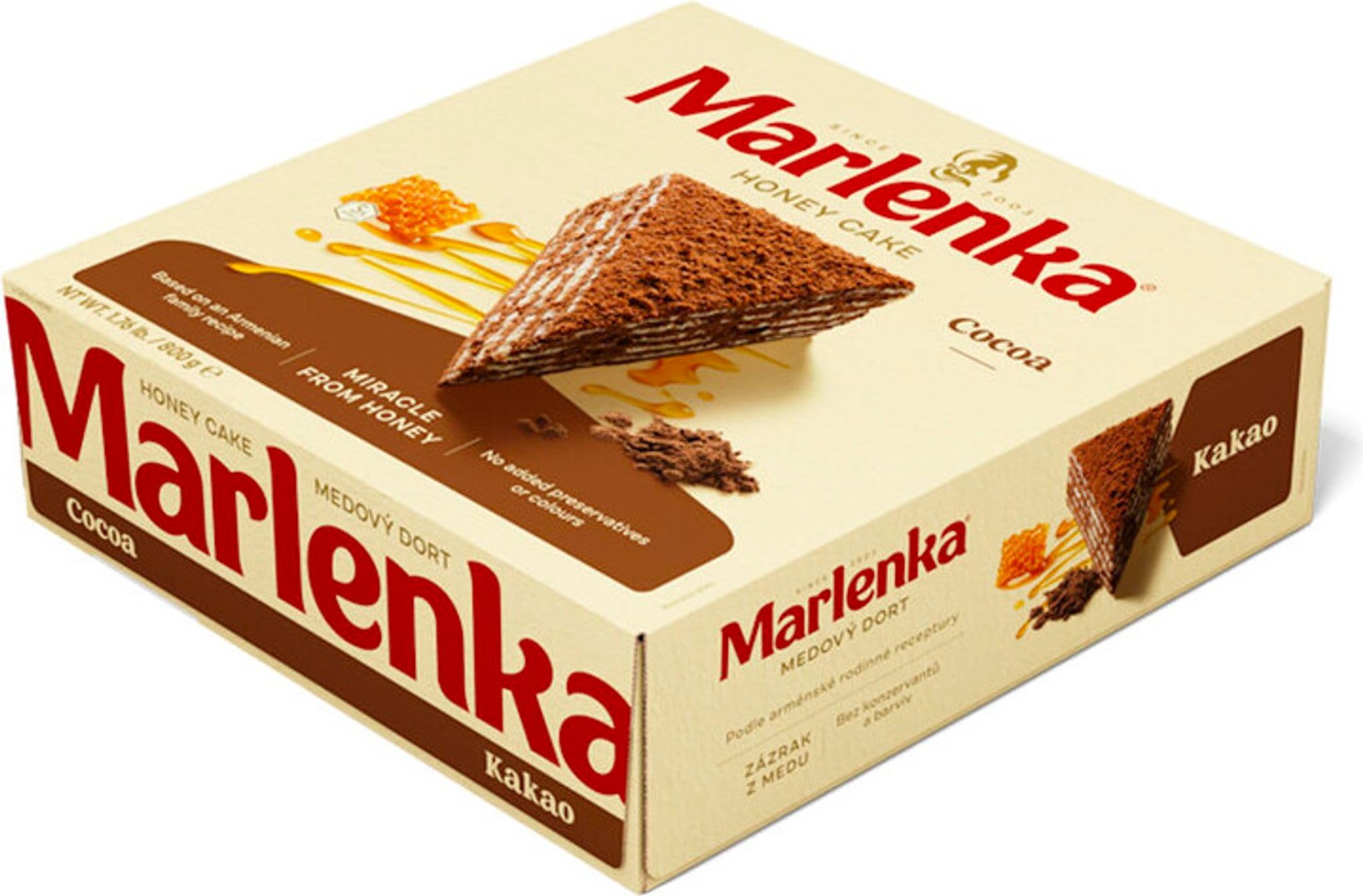 MARLENKA® Torta al miele al cacao 6+2 Offerta confezione – torta al miele, dolce, torta (8 x 800 g)