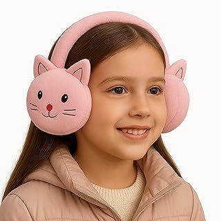 Trubliz Kids Ear Muffs - Multicolour Super Soft Winter Warmth with Cat Design for Boys and Girls, Perfect for Cold Weathe...
