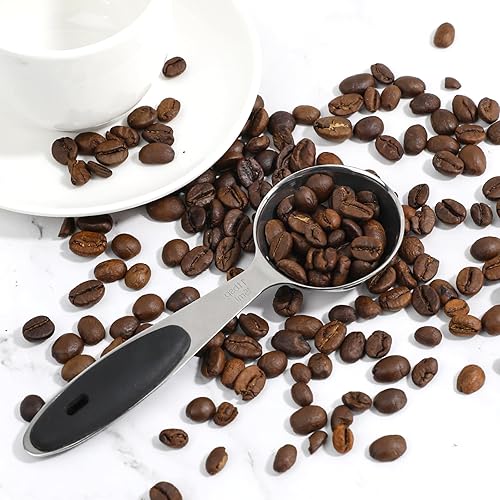 Miniatura 5 de 1 cucharada (3 cucharaditas  0.5 fl oz  15 cc  0.5 onzas) cuchara medidora de mango largo, cuchara de mesa de acero inoxidable cuchara de café con