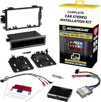 Scosche GMT0312DDCS Double DIN or Single DIN with Pocket Radio Install Dash Kit Compatible with Select 1994-2012 GM Vehicles - Non Factory Nav Models Only - See Fit Guide Images to Verify Your Vehicle