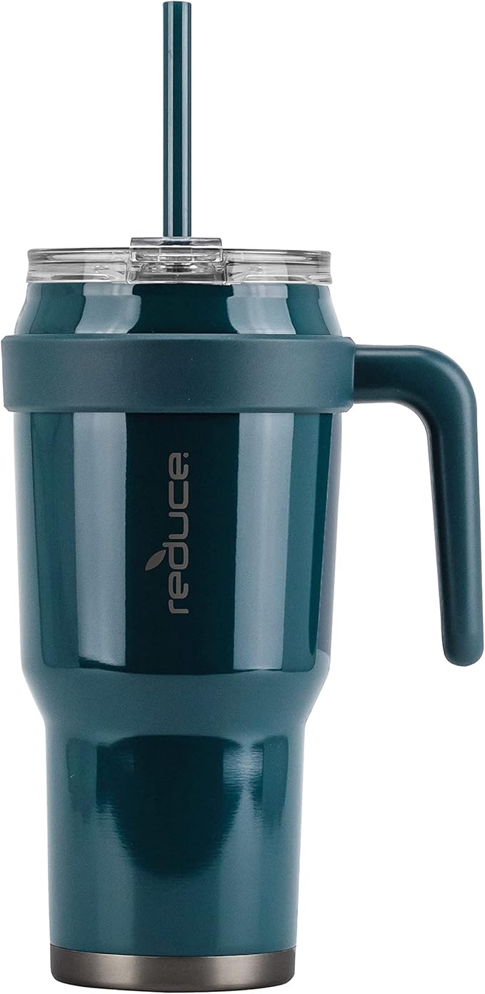Reduce 40 oz Tumbler with Handle and Straw, Stainless Steel with SipIt