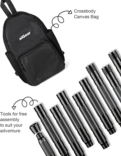 Miniatura 2 de aiGear G3 Tactical Stick Walking Staff, Upgraded More Durable Adjustable Hiking Staff Essential Camping Gear for Hiking Trekking Adventures 5-8