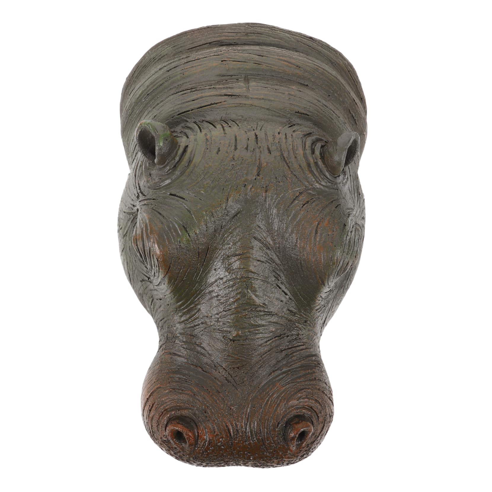 MAGICLULU 4 Stück Nilpferd-Statue Teich Meerestiere Gefälschter Fisch Tank Aquarium Solarbetriebener Wasserbrunnen Schwebend Fischglas Schwimmende Pflanze Schwimmt Black Kunstharz