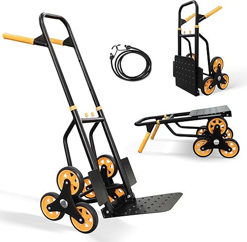 Olympia Tools Carro de mano plegable con ruedas  Carrito de mano móvil  Carro de servicio pesado (330 libras de escalada de escalera)