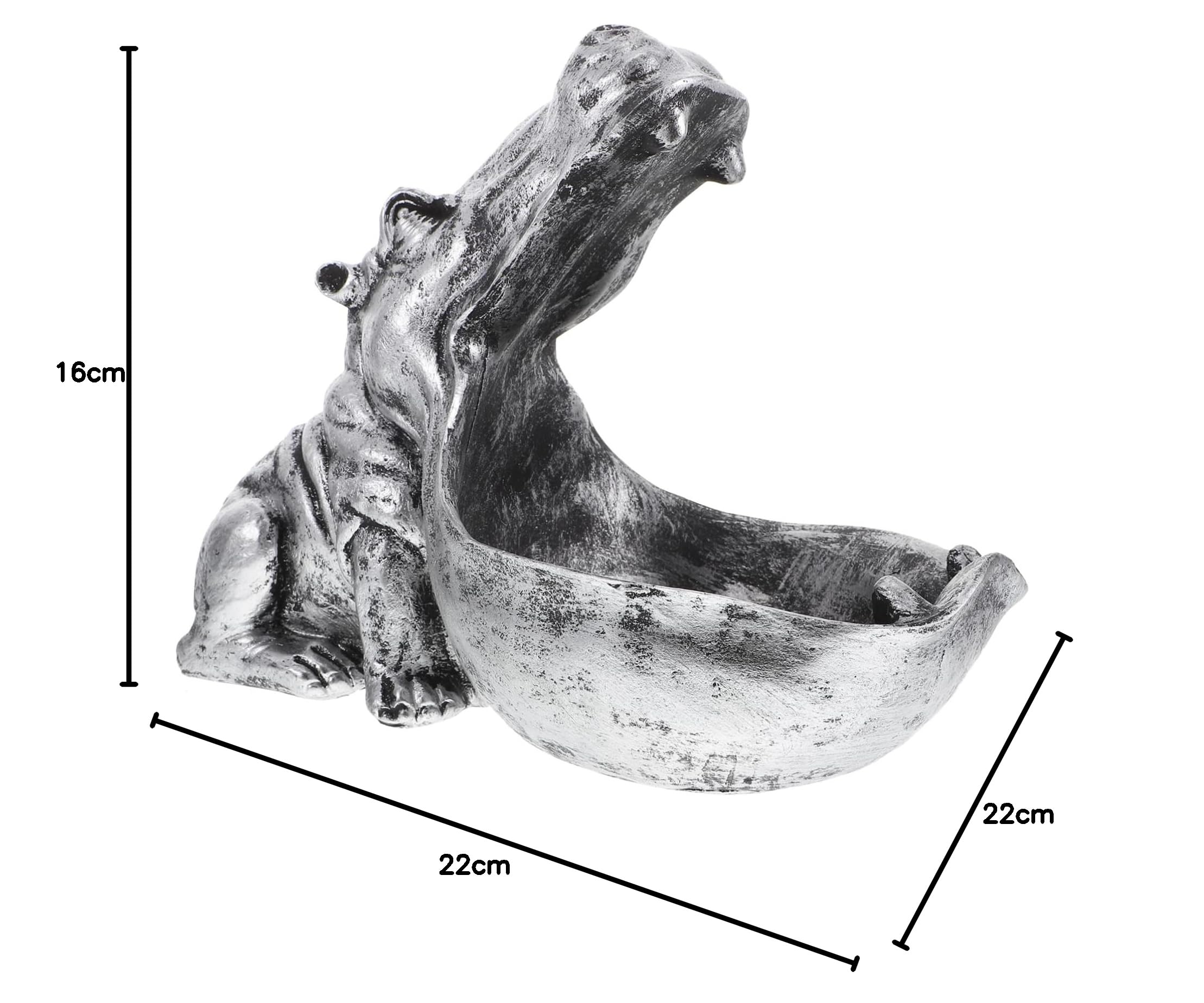 Statuetta Ippopotamo in Resina da Scrivania Contenitore | Design Creativo, per Soggiorno e Camera, Adatta a Colleghi e Amici, Oggetto Decorativo da Collezione