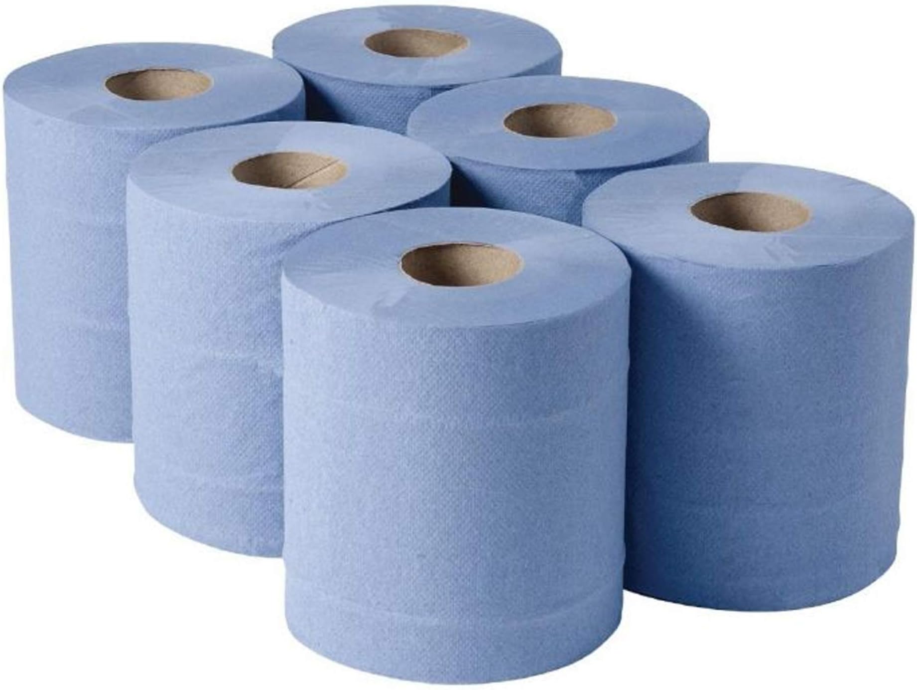 STAR SUPPLIES 48 x BLUE ROLL 2Ply centrefeed rolls, paper hand towels, absorbant, embossed