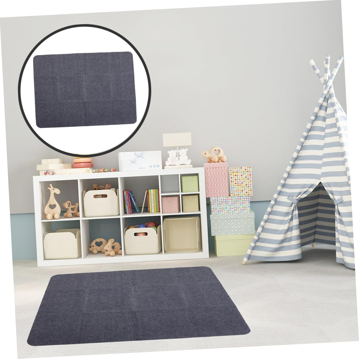 Office Chair Mat for Hardwood Floors Non-Slip Anti-Skid Floor Protection Self-Adhesive Deep Grey Chair Mat for Home and Office Use