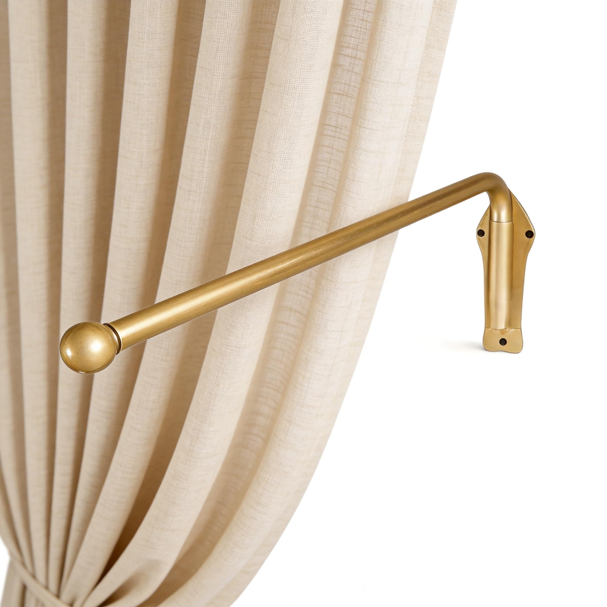 Tringle à rideaux pivotante murale pour chambre à coucher, occultante, rotation à 360°, pour porte d'entrée, magasin, cuisine, salle de bain, extérieur(Gold,50cm/19.68in)
