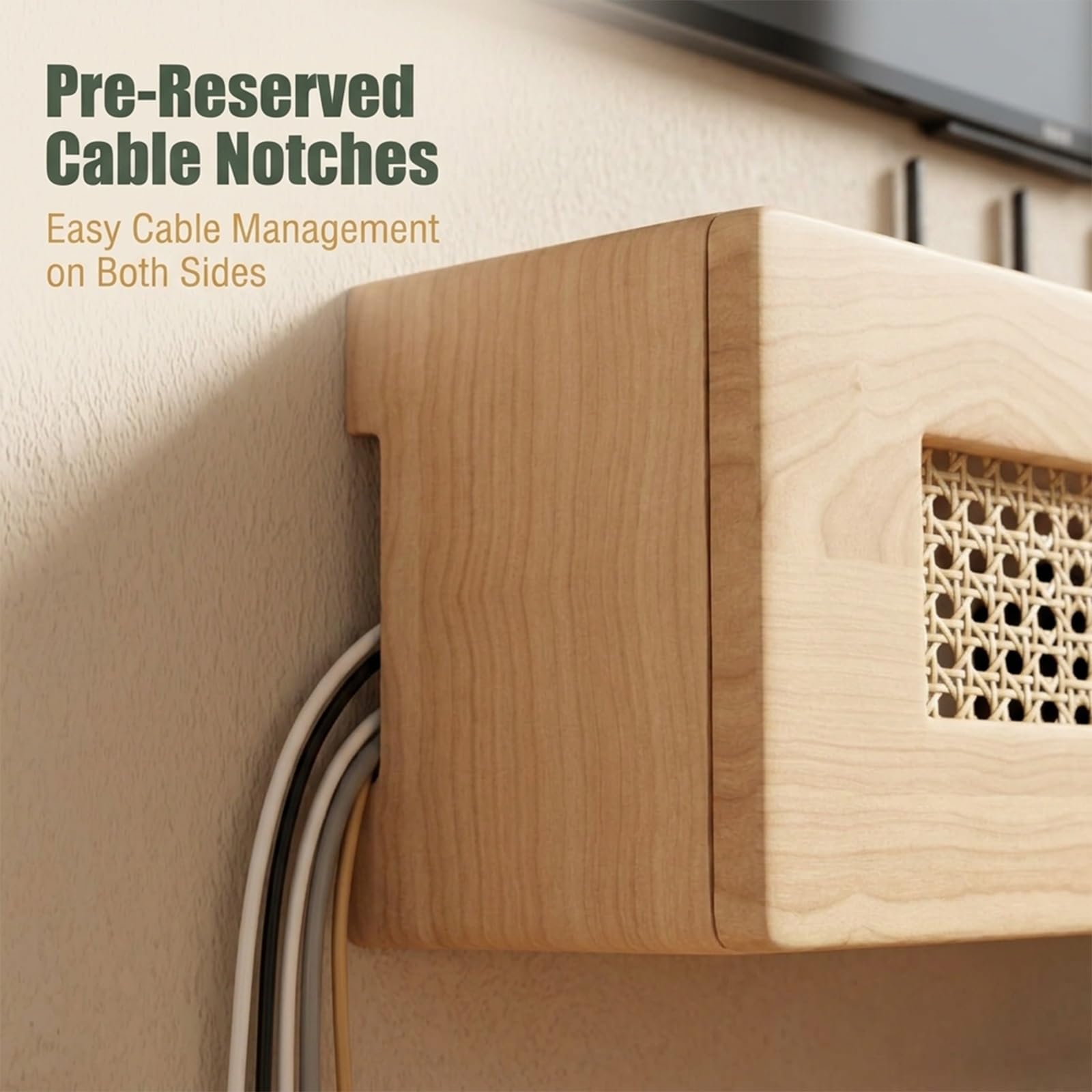 Versteckte WiFi-Router-Box, Wandmontierter Router-Aufbewahrungsschrank Und Kabel-Organizer, Modem, Steckdosenleiste & Kabelverstecker Für Zuhause, Büro, Wohnzimmer, Platzsparend