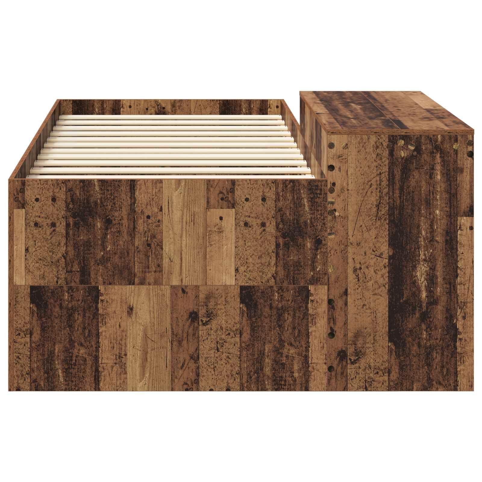 Struttura letto a soppalco con scrivania in legno di rovere Artisan, stabile letto a soppalco con scrivania integrata per camera da letto e home office, rete a doghe inclusa