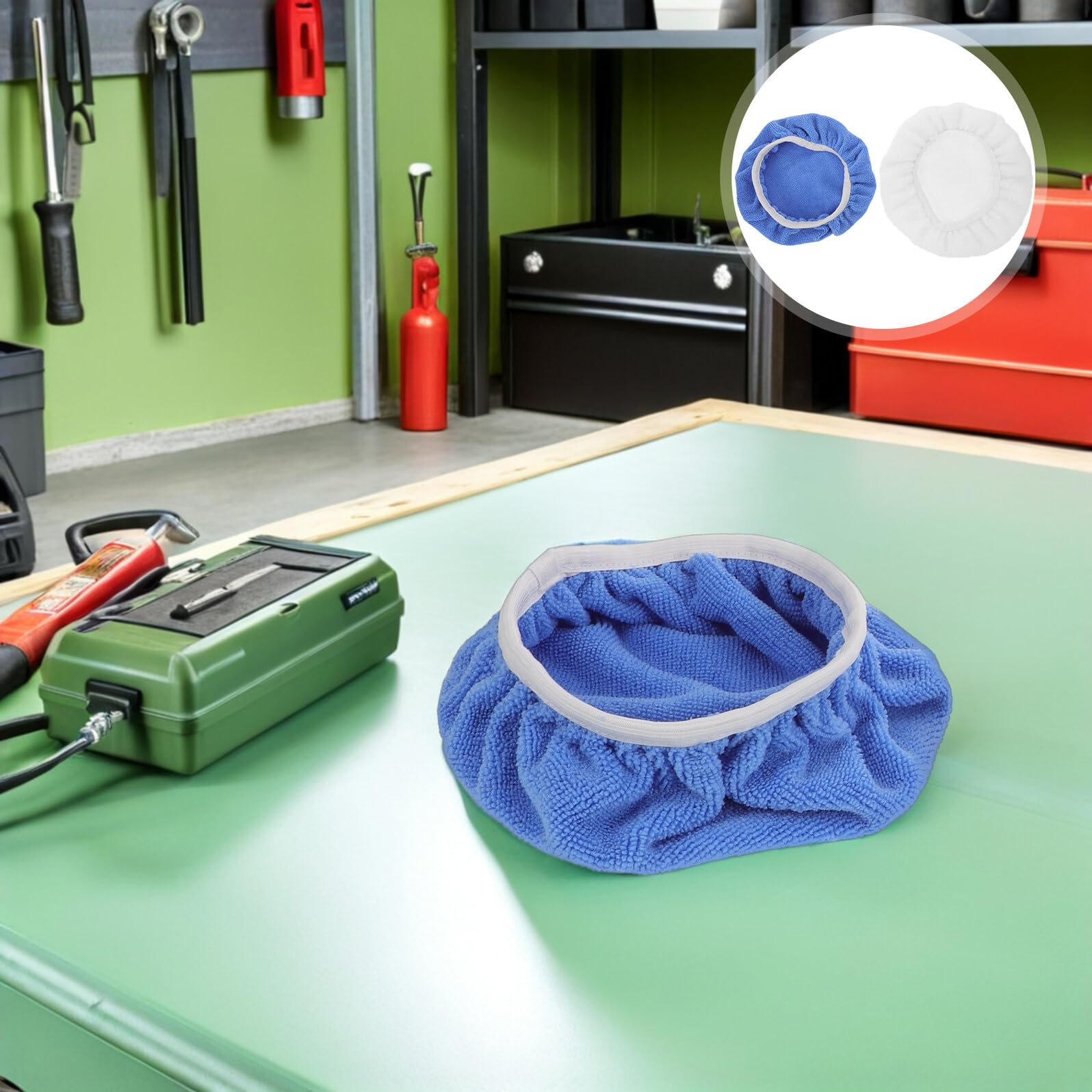 Didiseaon 16pezzi Coperture per Tampone di Lucidatura Coperture in Fibra per Tampone per Lucidatura e Pulizia di Veicoli Accessori per Cura Auto Assorbimento Migliorato e Fibre Resistenti