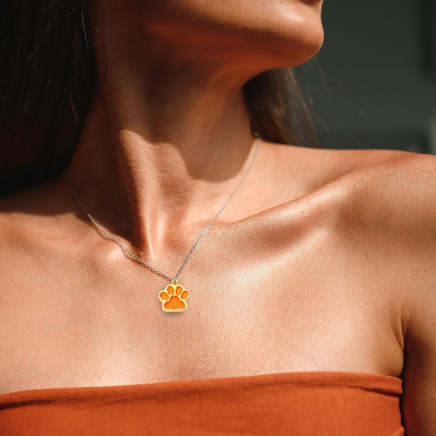 PATIKIL Animal Dog Cat Paw Print Pendants, 10 Pcs Crystal Footprint Dog Cat Paw Prints Pendants for DIY Necklace Bracelet Enamel Jewelry Making, Light Green - Image 6