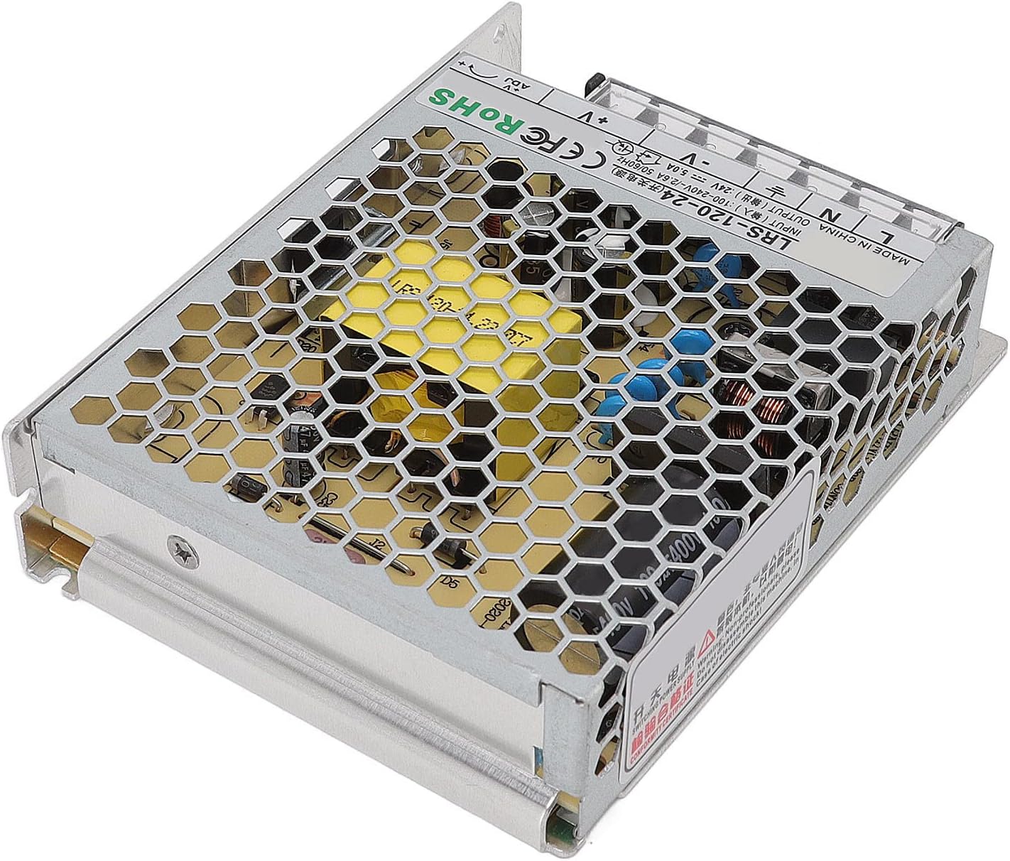 24V Switching Power Supply Universal Regulated Switching Transformer Adapter LRS Switching Power Supply Light Transformer for Industrial Automation Control 100‑240V (LRS-120W-24V 5A)