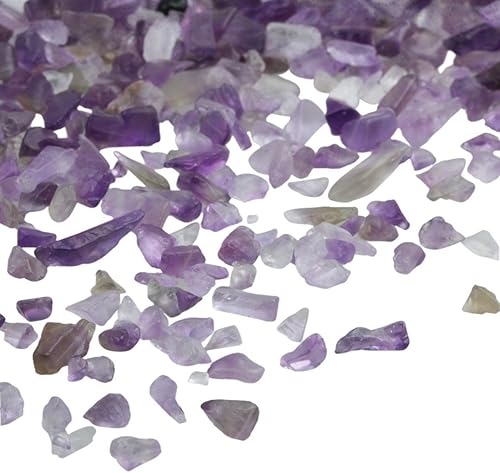 Miniatura 5 de SUNYIK Paquete de 2 piezas de cuarzo de cristal triturado de fluorita y amatista, piedras de forma irregular, 2 libras (32.45 oz)