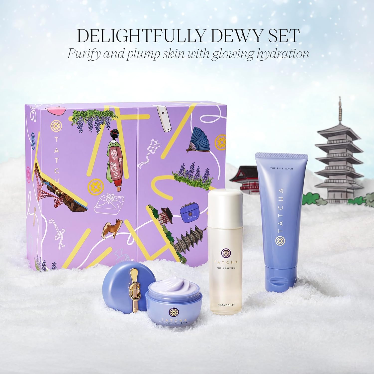 TATCHA Delightfully Dewy Set | Gift Set - The Rice Wash, The Dewy Skin Cream, and The Travel-Sized Essence ($177 Value) - Image 3