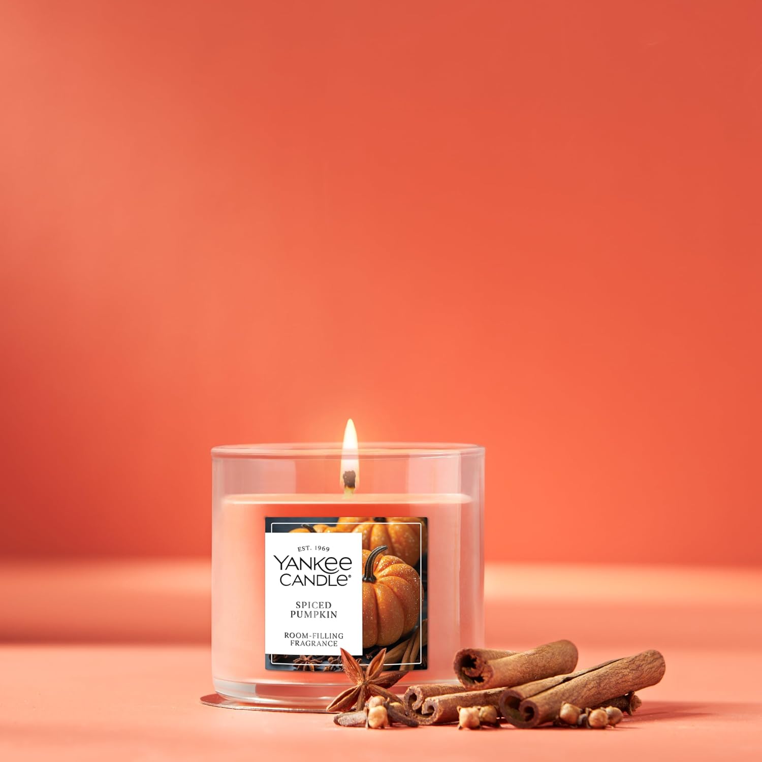 Yankee Candle Spiced Pumpkin Scented Candle, 4.3oz Small Tumbler