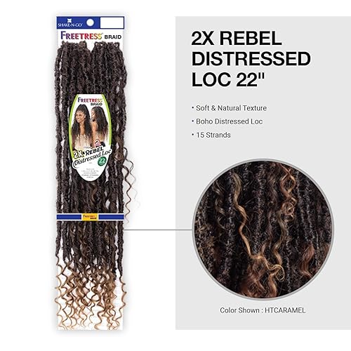 Miniatura 4 de FreeTress - Trenzas de ganchillo 2X Rebel Distressed Loc de 22 pulgadas (27)