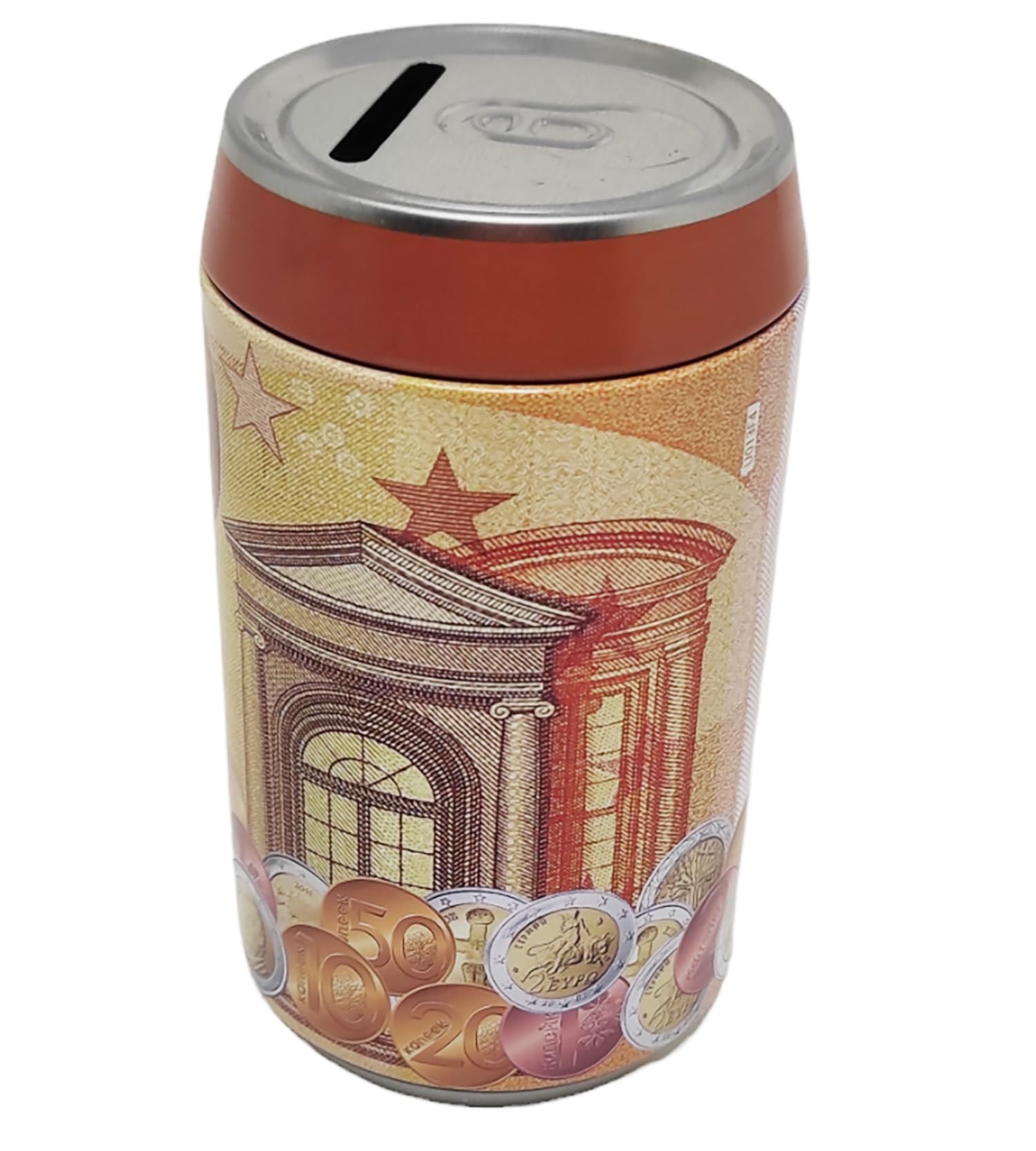 Salvadanaio In Latta Vintage 19x14 Cm - Non Apribile, Per Monete E Banconote, Ideale Regalo - Foto 3