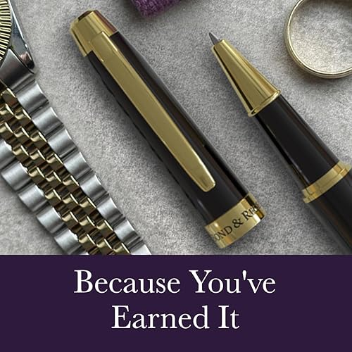 Miniatura 5 de Bond  Regent Rollerball - El único bolígrafo certificado de grado de lujo  Acabado de lacado en oro de 24 quilates y negro brillante  Bonitos