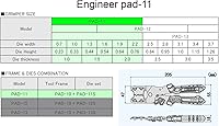 Vista 2 de ENGINEER Herramienta de prensado de precisión (tamaño S) hecha en Japón Prensa práctica con juego de matrices intercambiables: PAD-11