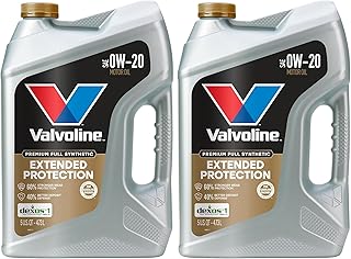 Valvoline Motor Oil, SAE 0W-20, 5 QT | Full Synthetic | Extended Protection | Pack of 2