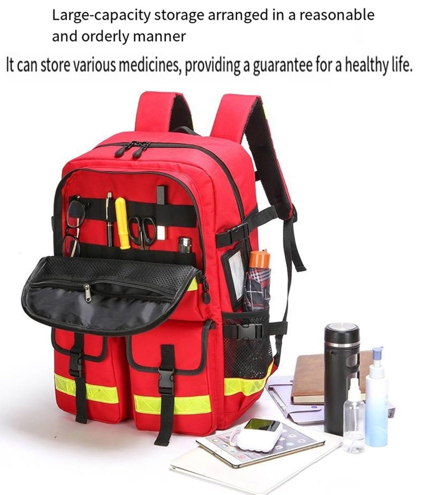 Mochila Emergencias Sanitarias,Bolsa De Primeros Auxilios De Emergencia, Mochila Táctica Paramédica, Paquete De Tratamiento De Trauma Médico para Senderismo, Camping, Viajes, Hogar, Trabajo A