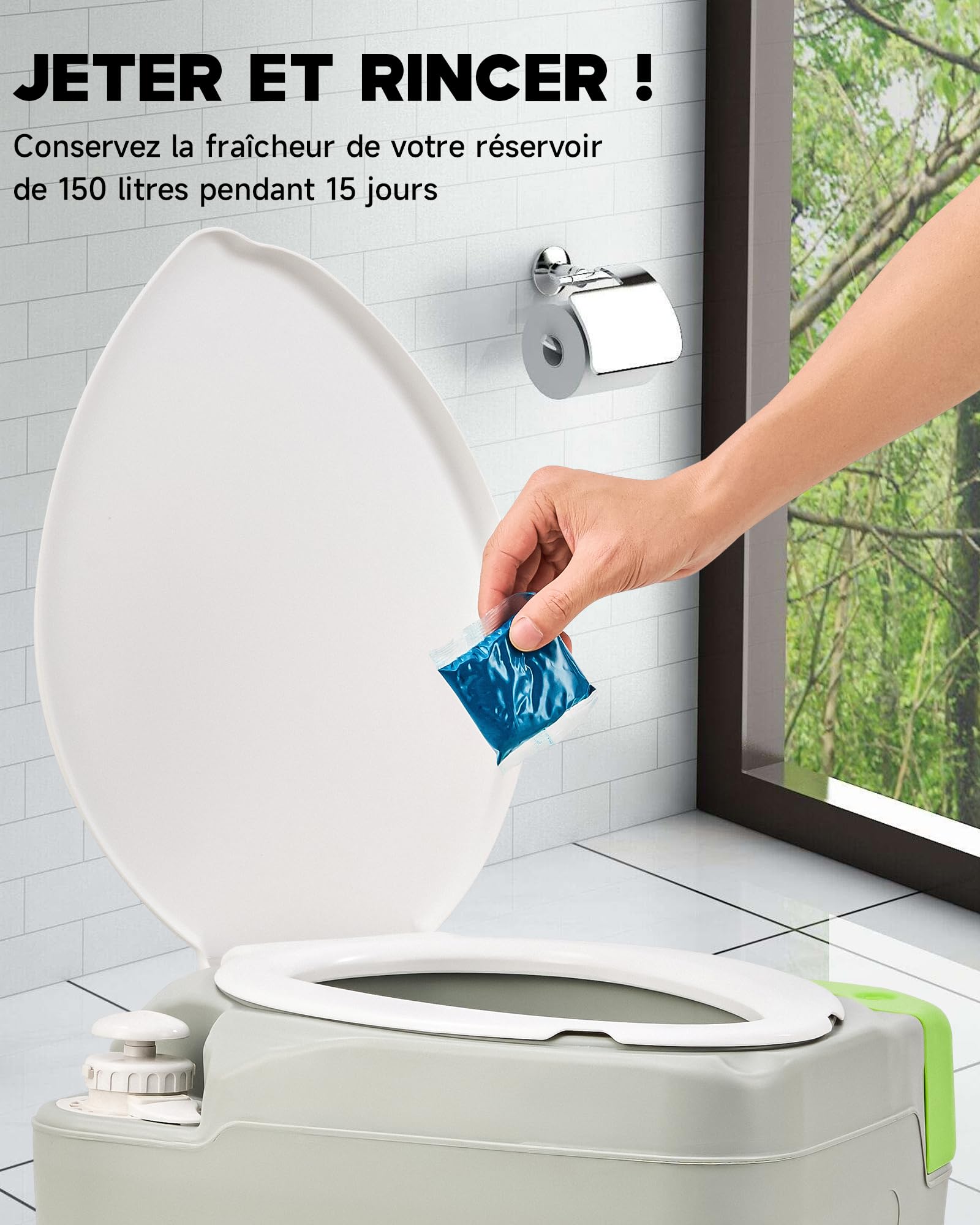DARTMOOR 20L Toilette de Camping Portable Adulte WC Sèche ave