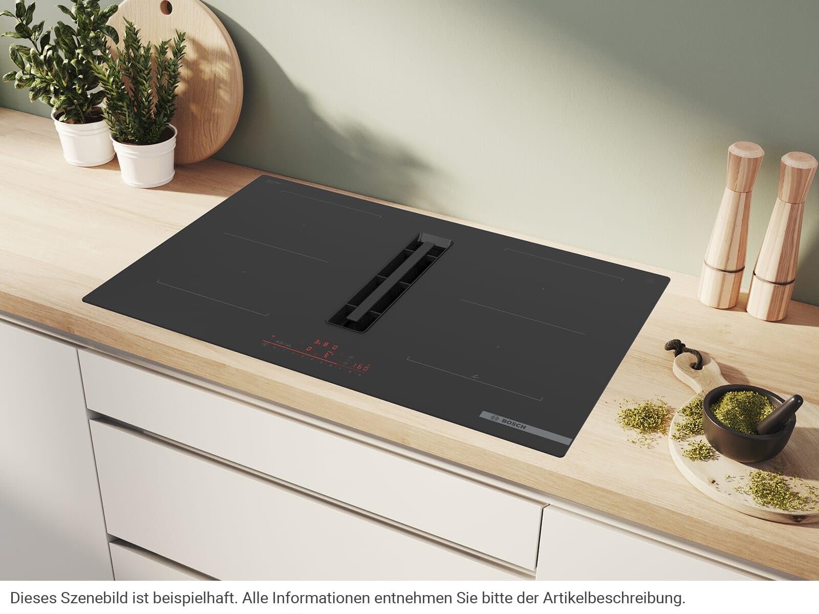 Bosch PVQ811H26E Série 6 - Plaque induction aspirante, Zone Combi-Induction