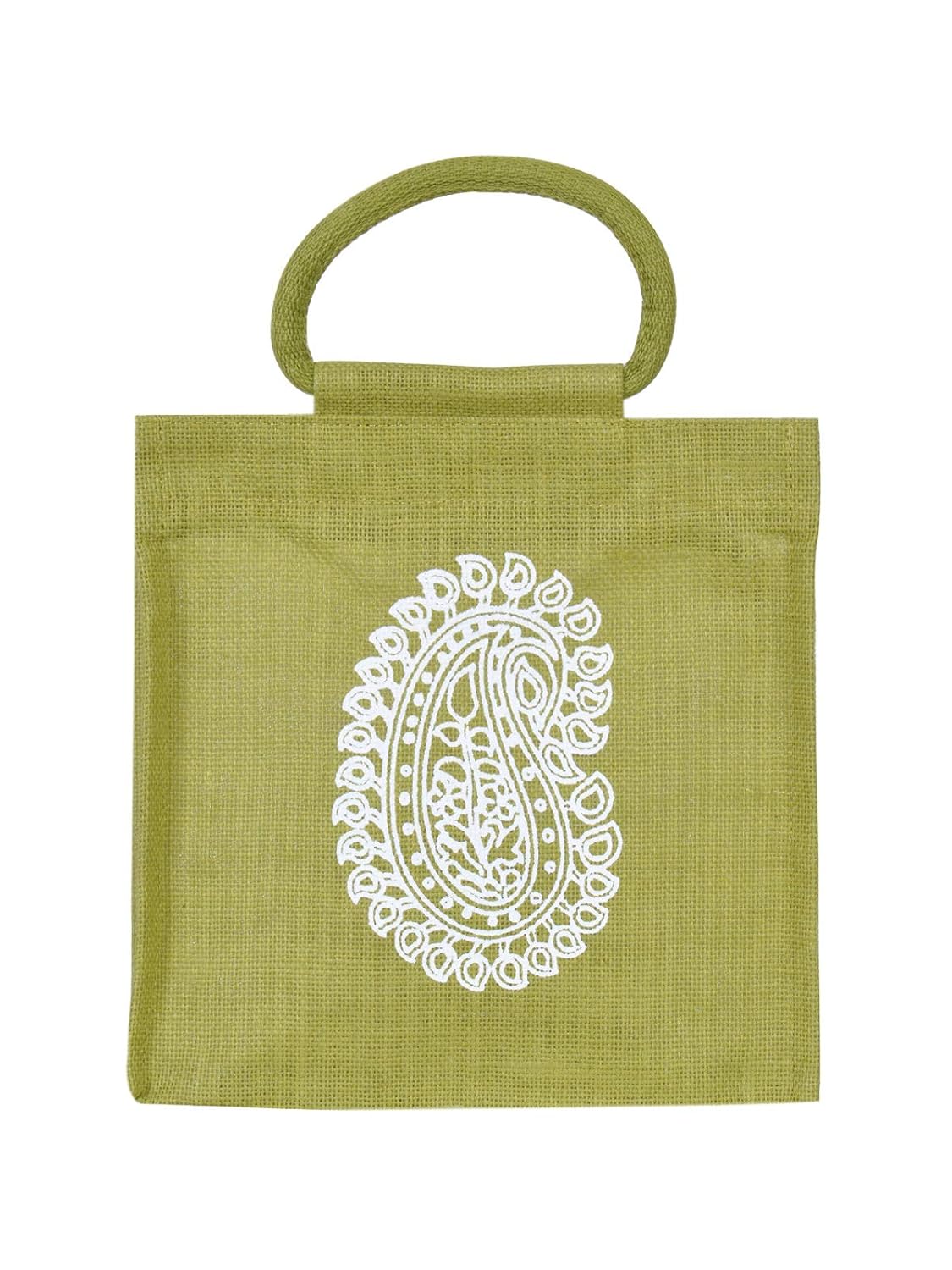 Jute Cottage Zipper Mango Motif Lunch Bag for Men and Women Amazon.in