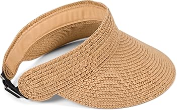 styleBREAKER Casquette en Papier Straw Unie avec visière Solaire, Bande élastique et Fermeture à Crochet, Chapeau léger pour Femmes, Protection Solaire élégante et Respirante