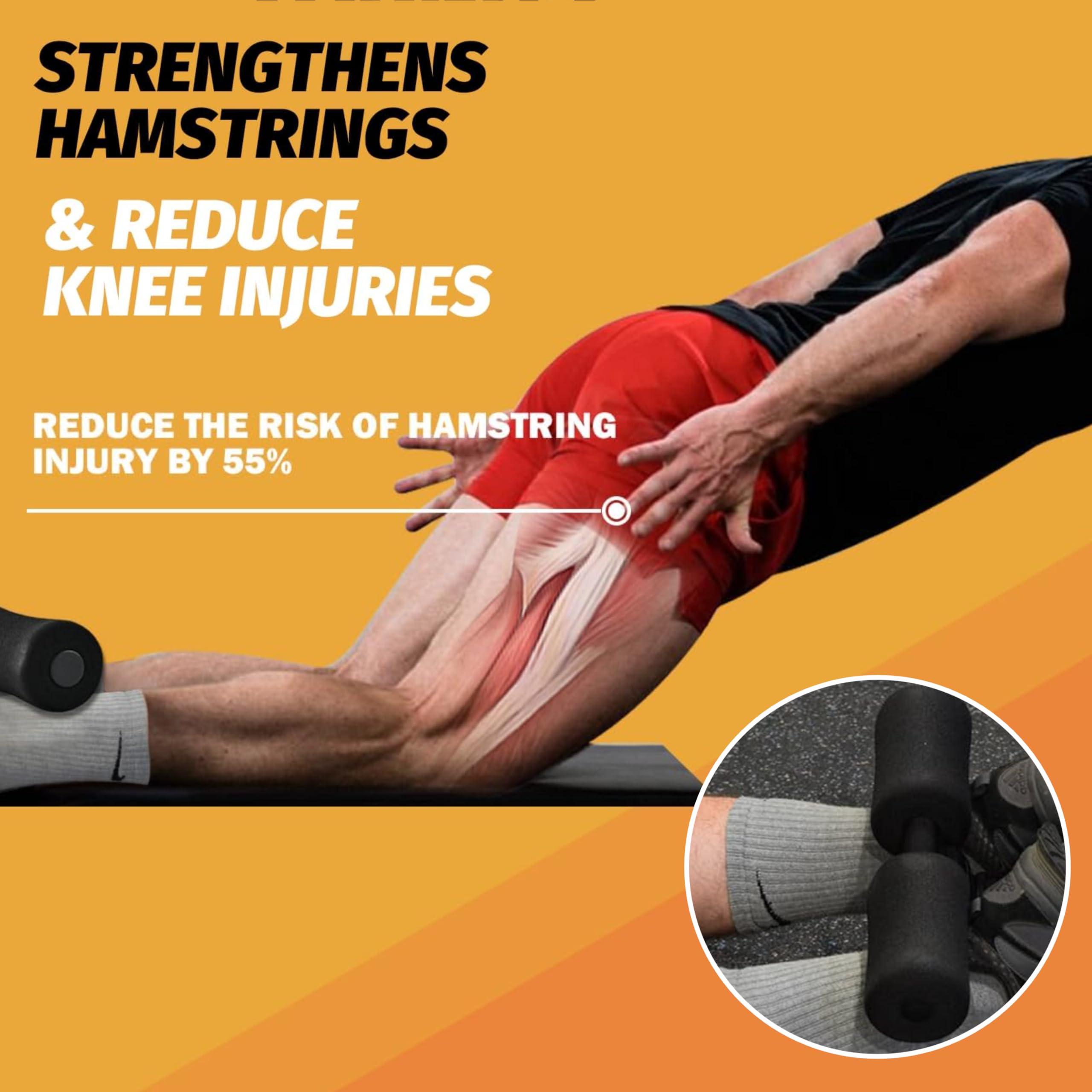 Omount Nordic Hamstring Curl Strap Home Gym Fitness Exercise Equipment for Men and Women Workout for Abs and Strength Anywhere Jim Kit for Calisthenics Curl Leg Exercising Set Machine 2
