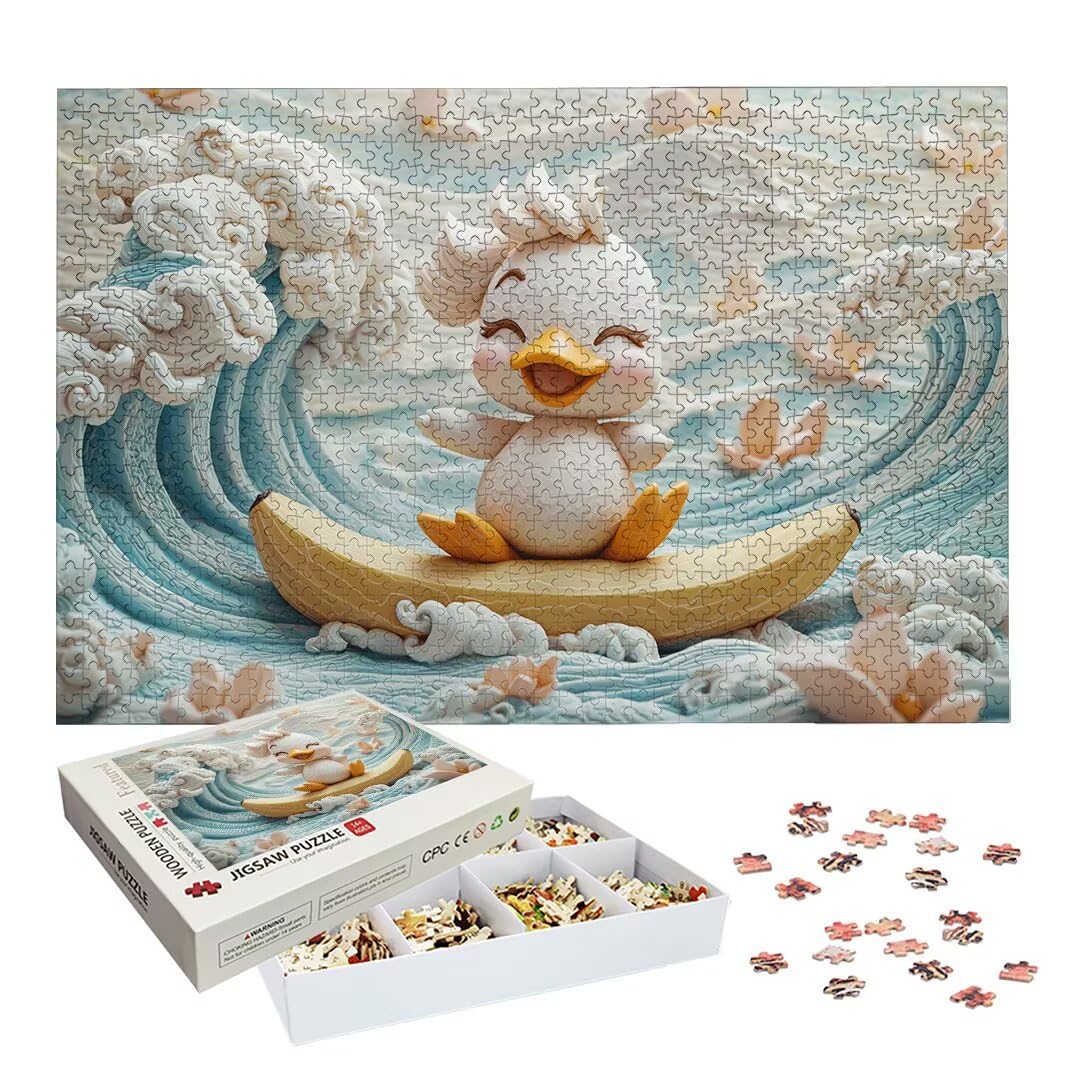 Puzzle 2000 Piezas, Puzzle Pato de Madera para Adultos, Regalos -2140