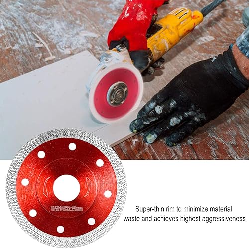 Miniatura 2 de Hoja de sierra de porcelana súper fina de 4 pulgadas, rueda de disco de corte para cortar azulejos de porcelana, granito, mármol, cerámica, funciona