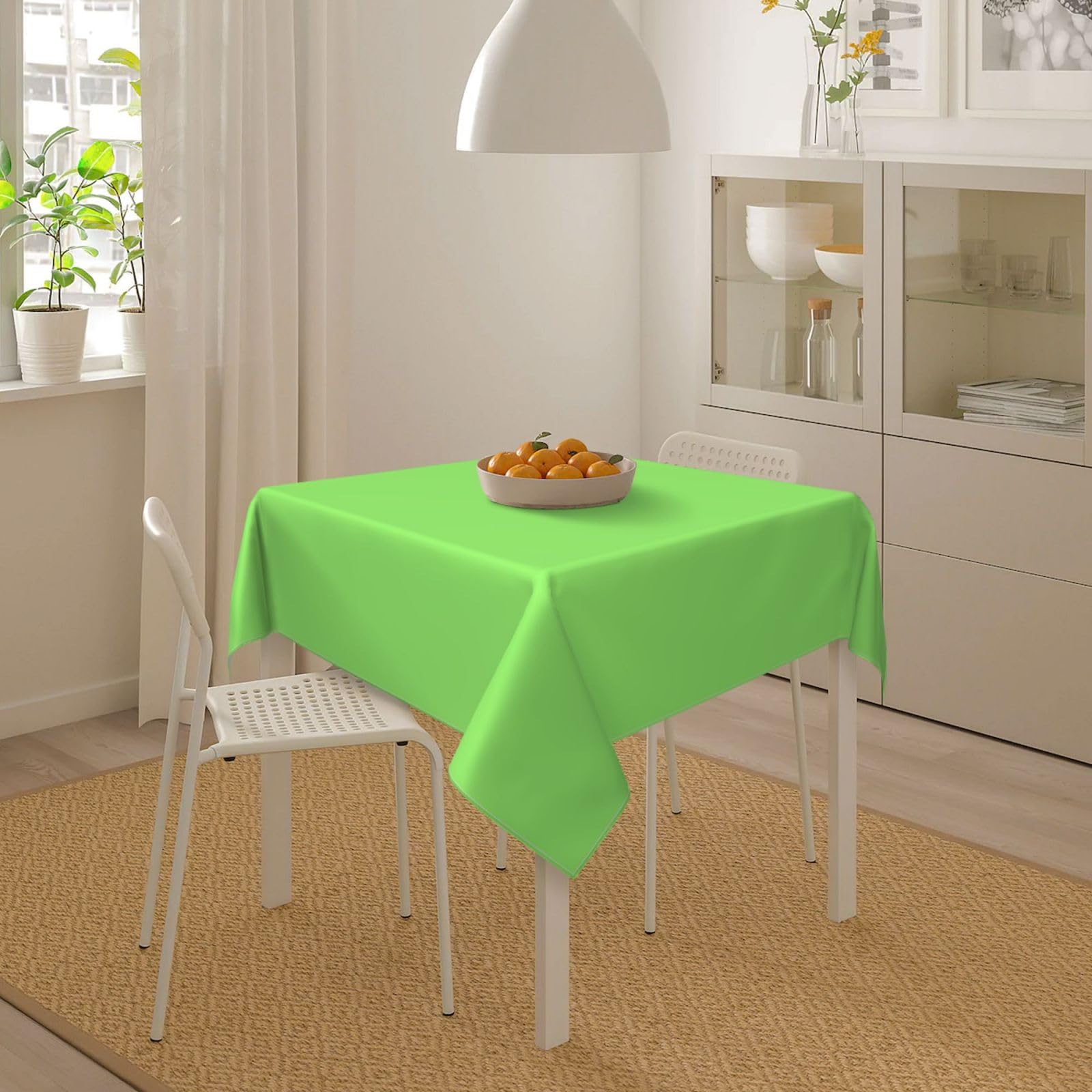 BYDOLL Runde Tischdecke 152 Cm – Wasserdicht, Schmutzabweisend, Für Außenbereich, Polyester, Grün