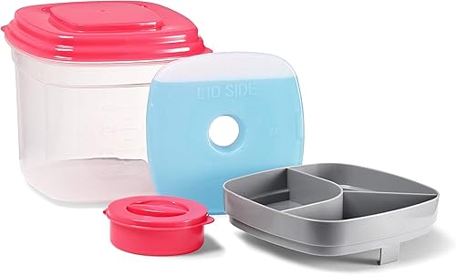 Fit+Fresh Ensalada To Go - Recipiente de almuerzo para adultos, recipientes de almuerzo para ensalada para adultos, recipientes de almuerzo para