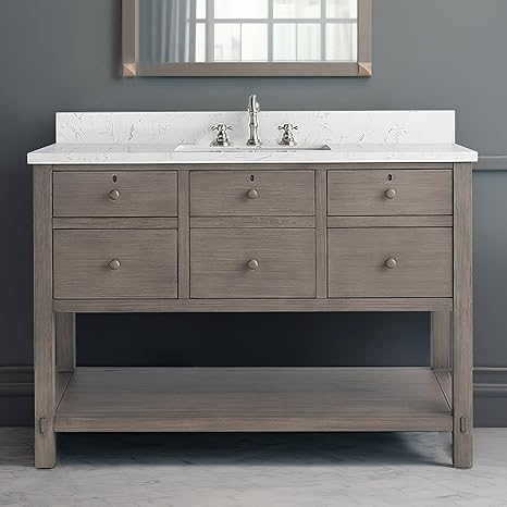 Amazon.com: UrbanFurnishing.net Katie Collection 48" inch Bathroom Sink ...