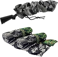 Vista 4 de Thick Elastic Gun Socks with Scopes, Wide Covers for Shotguns, Rifles & Shotguns, 52"x4" Silicone Treated and Rust Proof