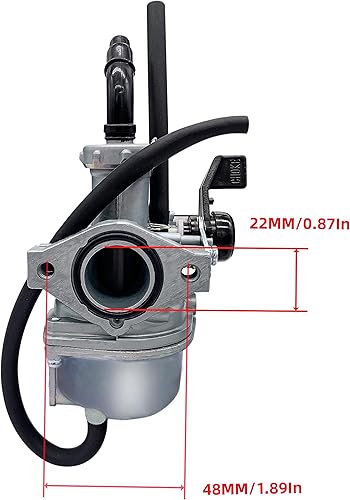 Miniatura 4 de Juego de carburador PZ22 de 22 mm (0.866 pulgadas) y filtro de aire para motores de 110 cc y 125 cc de motocicletas para motocross SSR CRF50 de Sunl