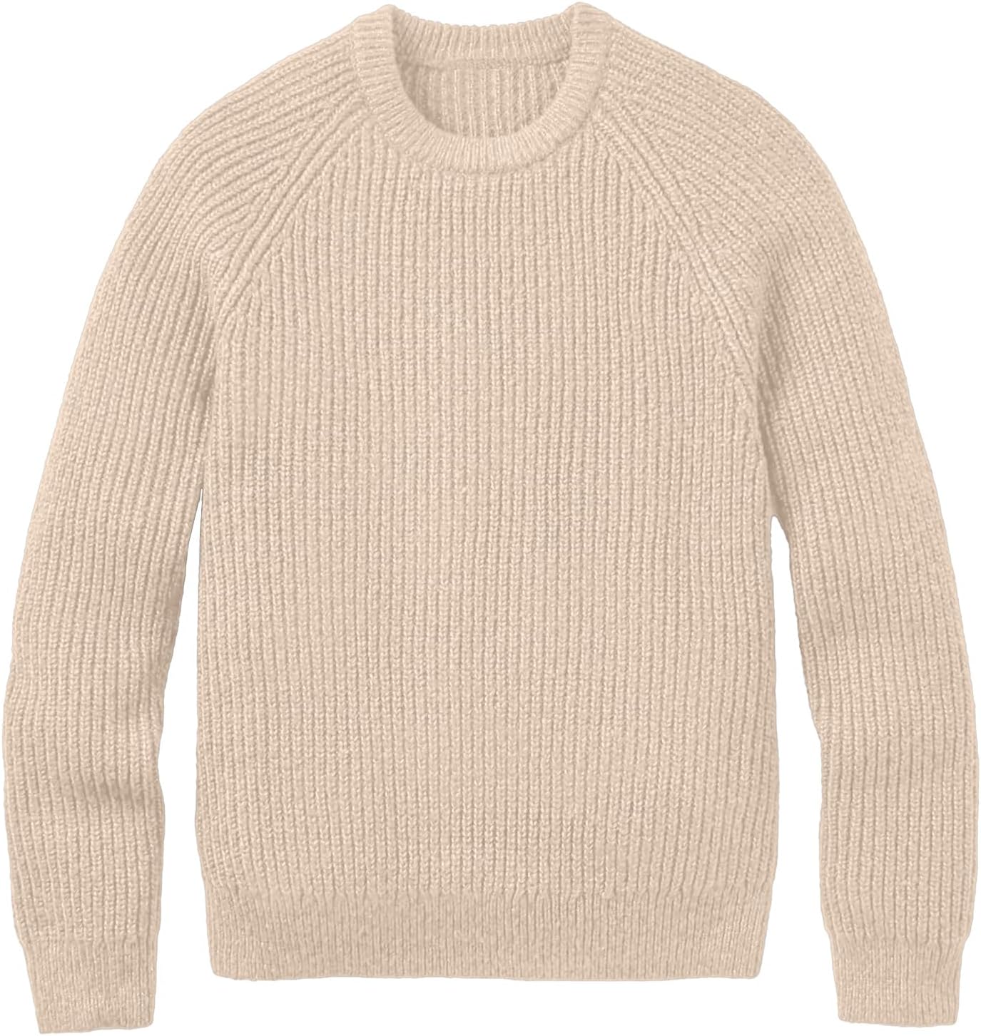 JEMLDL Men's Crewneck Sweater Casual Wool Sweaters for Men Two-Tone Yarn Knit Sweaters Classic Raglan Long Sleeve Pullover