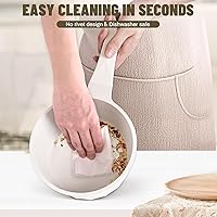 Vista 5 de Cacerola antiadherente de cerámica con tapa, olla pequeña de 2 cuartos de galón, diseño de diamante con mango frío, sartenes no tóxicas para cocina