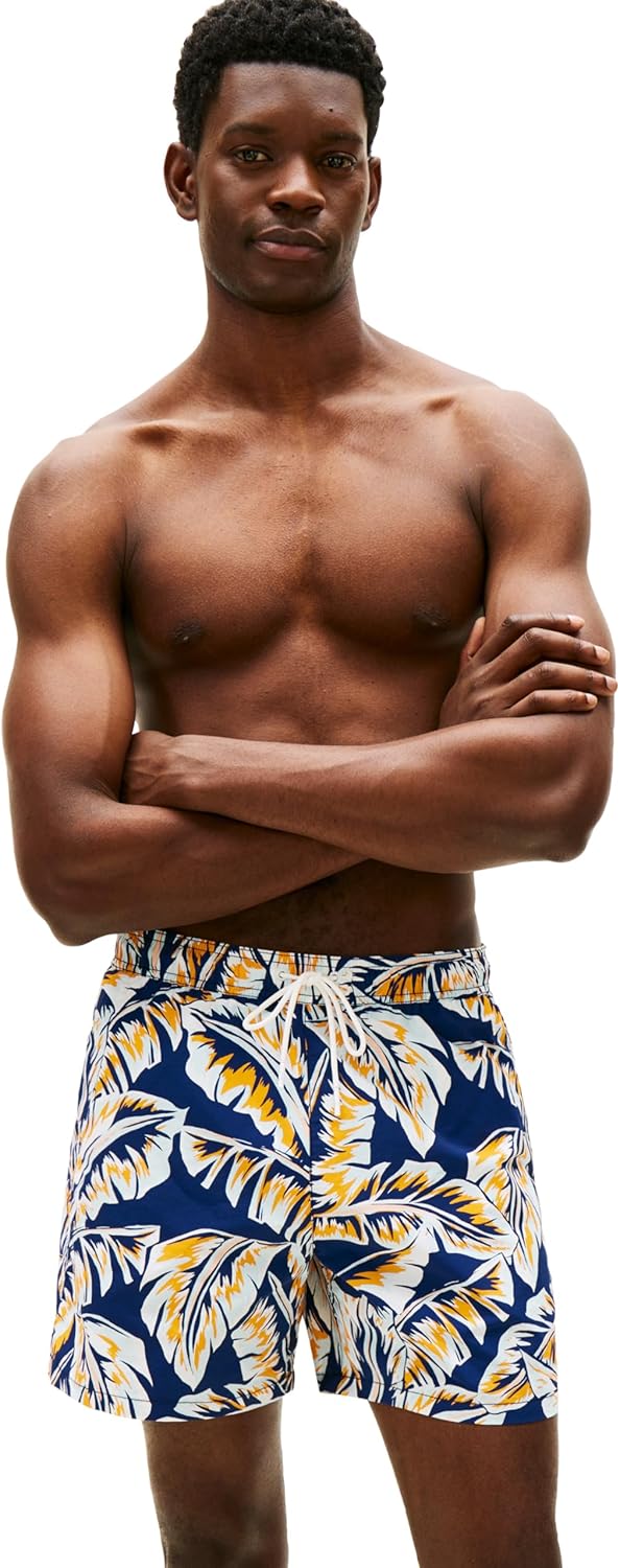 Tommy Hilfiger Men's 6" Swim Trunks with Drawstring Board Shorts Quick Dry Bathing Suit