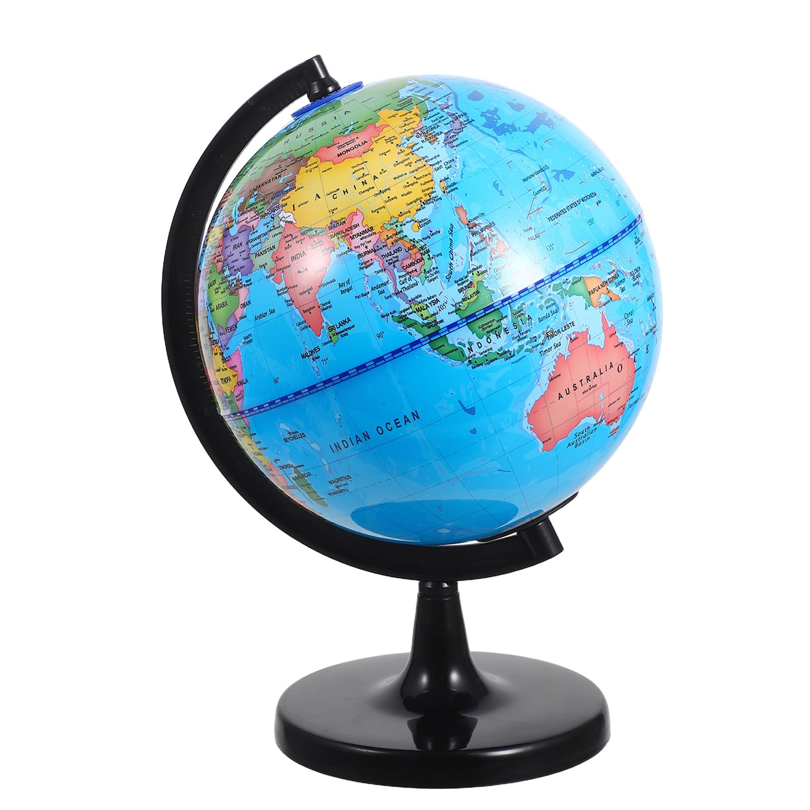Globe terrestre plastique stable avec carte du monde détaillée