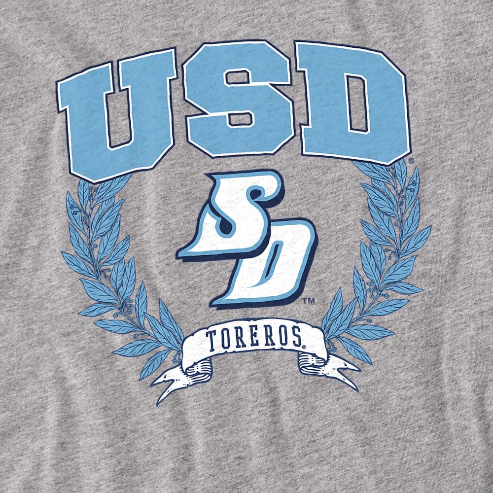 LOGOVISION University of San Diego Laurels Dark Kids T Shirt (4) for Toddler Boys and Girls, Athletic Heather