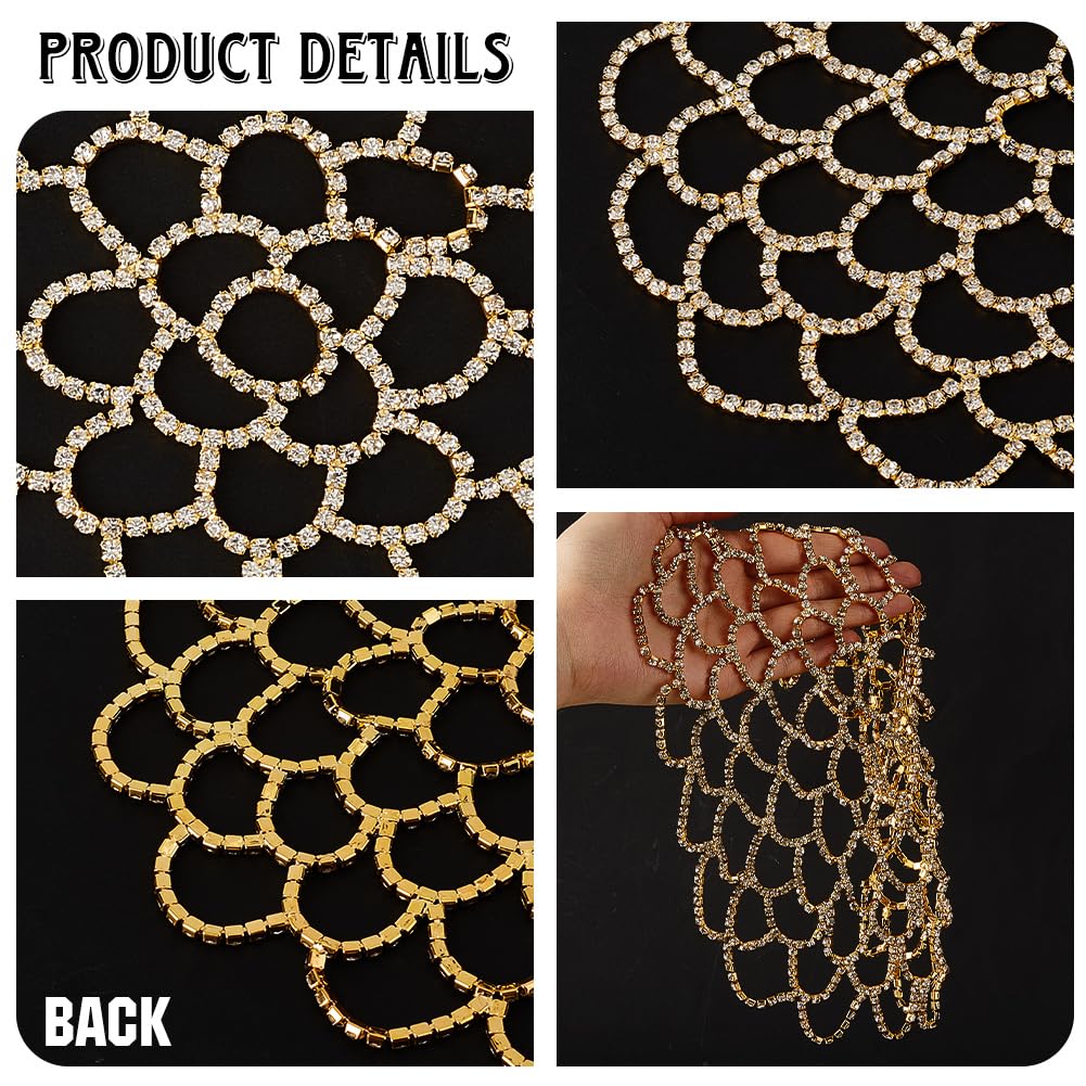 GORGECRAFT Catena per La Testa con Strass Copricapo Dorato In Cristallo Boho Copricapo Flapper con Strass Cappello con 2 clip Berretto In Rete per La Fronte Capelli Da Donna Feste di Nozze Cosplay