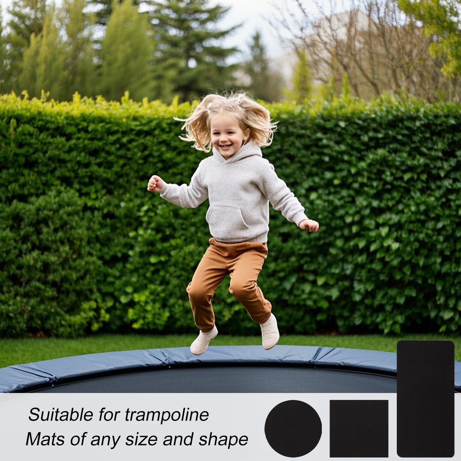 JAWSEU Trampoline-reparatieset, trampoline-bevestigingsset, trampoline-reparatie-klikgereedschapsset, waterdicht, vierkant, reparatie van scheuren of gaten in de trampoline-mat JAWSEU Trampoline-reparatieset, trampoline-bevestigingsset, trampoline-reparatie-klikgereedschapsset, waterdicht, vierkant, reparatie van scheuren of gaten in de trampoline-mat