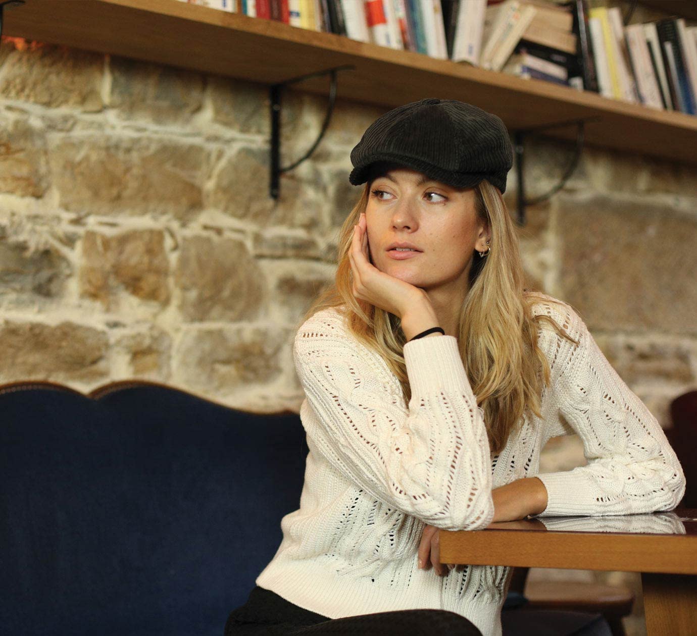 Cappellino Piatto, Berretto Gatsby Classic Newsboy Velvet