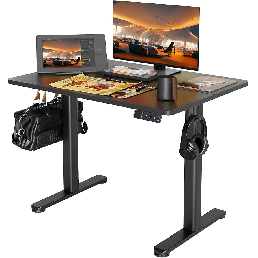 【新品未使用】Claiks 電動昇降デスク 幅100cm*奥行60cm Amazon | Claiks 昇降デスク 電動 スタンディングデスク 昇降式